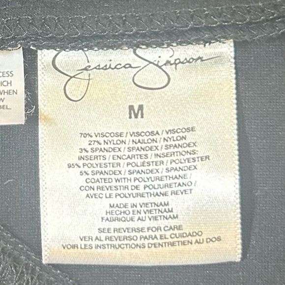 Jessica Simpson Faux Leather/Suede Black Mini Skirt. Size M. Mobwife. Grunge. - Picture 6 of 6